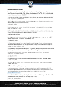 TERMS & CONDITIONS of ENTRY This Document Has Been Created By