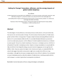 The Diffusion of Mobile Phones and Its Effects in Energy Demand