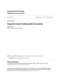Congestion Control in Resilient Packet Ring Networks