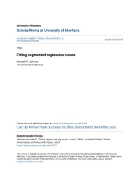 Fitting Segmented Regression Curves