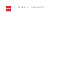 Infor LN UI 11.3 Sizing Guide