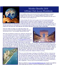 Member Benefits – Affiliate Club Access Worldwide