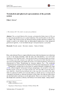 Tetrahedral and Spherical Representations of the Periodic System