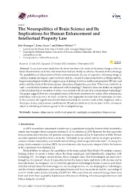 The Neuropolitics of Brain Science and Its Implications for Human Enhancement and Intellectual Property Law