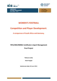 Women's Football. Competition and Player Development