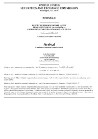 Arrival (Translation of Registrant’S Name in English)