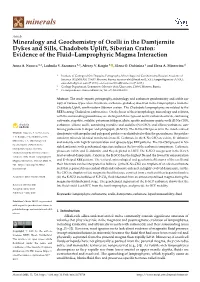 Mineralogy and Geochemistry of Ocelli in the Damtjernite Dykes and Sills, Chadobets Uplift, Siberian Craton: Evidence of the Fluid–Lamprophyric Magma Interaction