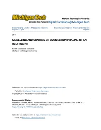 Modelling and Control of Combustion Phasing of an Rcci Engine