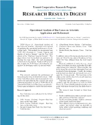 TCRP RRD 38: Operational Analysis of Bus Lanes on Arterials