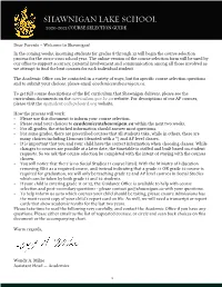 2020-2021 COURSE SELECTION GUIDE in the Coming Weeks