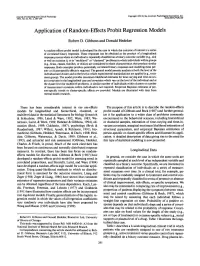 Application of Random-Effects Probit Regression Models