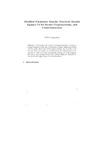 Practical Attacks Against CCA2 Secure Cryptosystems, and Countermeasures