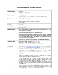 Ace Radio Promotions - Terms and Conditions