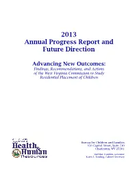 Advancing New Outcomes Progress Report 2013