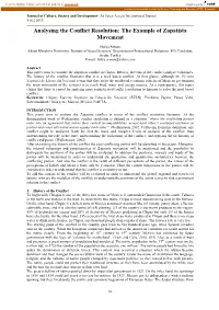 Analysing the Conflict Resolution: the Example of Zapatista Movement