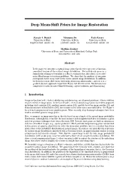 Deep Mean-Shift Priors for Image Restoration