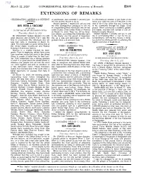Extensions of Remarks E305 EXTENSIONS of REMARKS