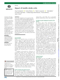 Impact of Mobile Stroke Units