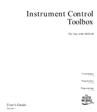 Instrument Control Toolbox