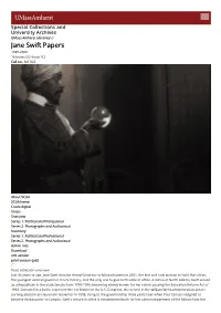 Jane Swift Papers Finding