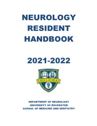 Neurology Resident Handbook 2021-2022