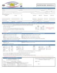 Registration Form - Washington, D.C