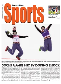 Sochi Games Hit by Doping Shock