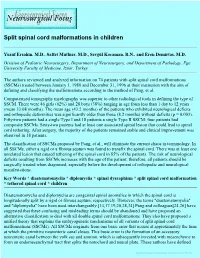 Split Spinal Cord Malformations in Children