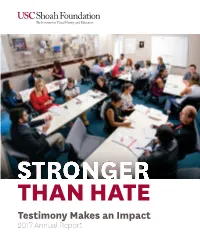 Testimony Makes an Impact 2017 Annual Report INTERACTIVE IMPACT