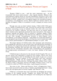 The Influence of Psychoanalysis Theory on Eugene O'neill