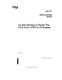 An Introduction to Plastic Pin Grid Array (PPGA) Packaging