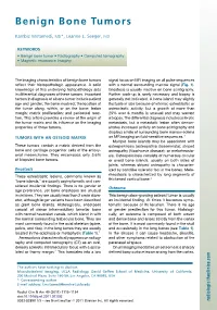 Benign Bone Tumors