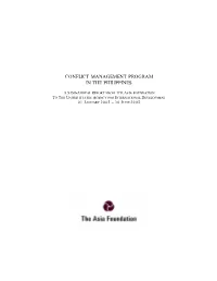 Conflict Management Program in the Philippines