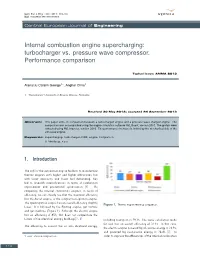 Internal Combustion Engine Supercharging: Turbocharger Vs