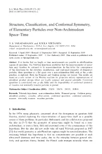 Structure, Classification, and Conformal Symmetry, of Elementary