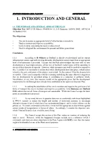 1. Introduction and General