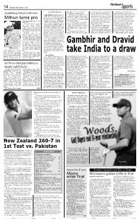 Gambhir and Dravid Take India to a Draw