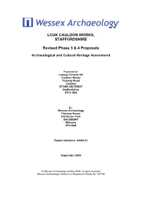 Lcuk Cauldon Quarries Studies