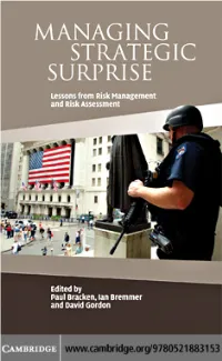 Managing Strategic Surprise: Lessons from Risk Management and Risk