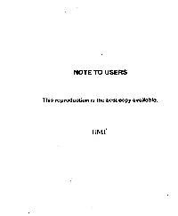Note-To Users