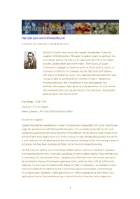 Papers of Joseph Chamberlain