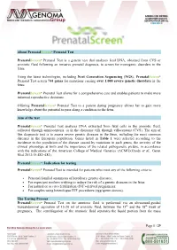 Prenatalscreen® Standard Technical Report