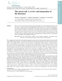 The Moral Self: a Review and Integration of the Literature