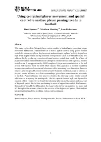 Using Contextual Player Movement and Spatial Control to Analyse Player Passing Trends in Football