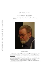 Arxiv:2009.08316V1 [Math.HO] 15 Sep 2020 1