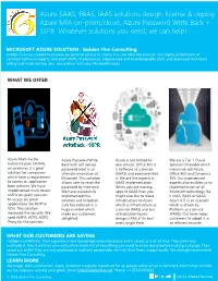 Azure SAAS, PAAS, IAAS Solutions Design, License & Deploy