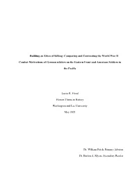 Comparing and Contrasting the World War II Combat Motivations Of