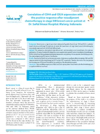 Correlation of CD44 and CD24 Expression with the Positive Response After Neoadjuvant Chemotherapy in Stage IIIB Breast Cancer Pa