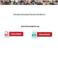 Harvard University Faculty Handbook