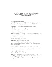 Notes on Math 571 (Abstract Algebra), Chapter Iii: Quotient Groups and Homomorphisms